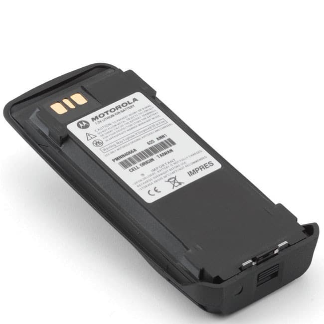 Zadní strana akumulátoru PMNN4066 (PMNN4101) LiIon 1700mAh IMPRES se štítkem s technickými parametry a bezpečnostními pokyny.