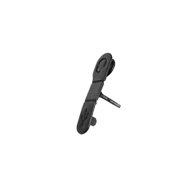 Detailní pohled z boku na černou krytku bočního konektoru SL000095A02, pro radiostanice Motorola SL1600/SL2600. Zřetelné jsou zářezy pro tlačítka.