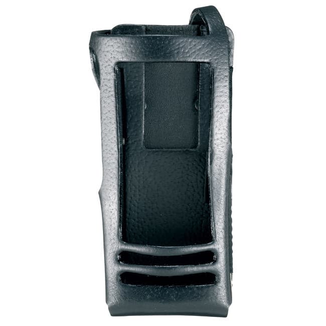 Vertikální pohled na vnitřní stranu pouzdra PMLN5019 z tvrdé kůže Motorola pro radiostanice DP360x.